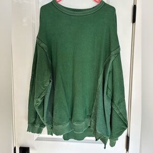 Aerie Deep Green Crew Neck Sweater